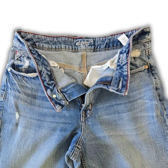 Women's Size 14 R High-Rise Straight Leg Distressed Jean by Edgely - Picture 3 of 6